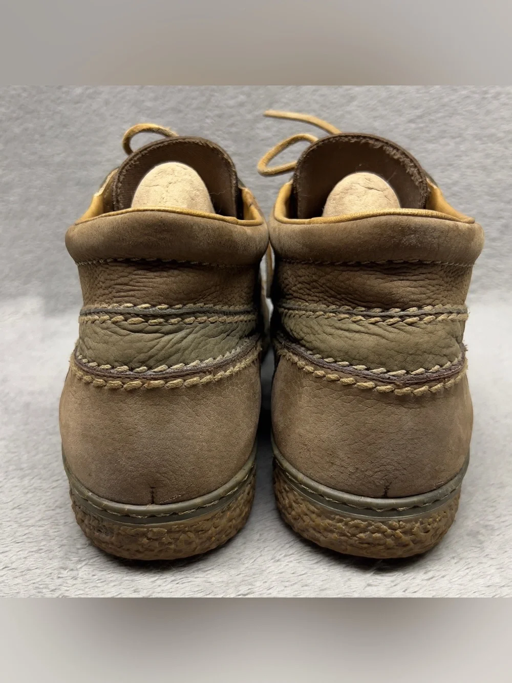 Mephisto Leather Lace Up Chukka Ankle Boots Men's US 12 Hiking Walking Brown